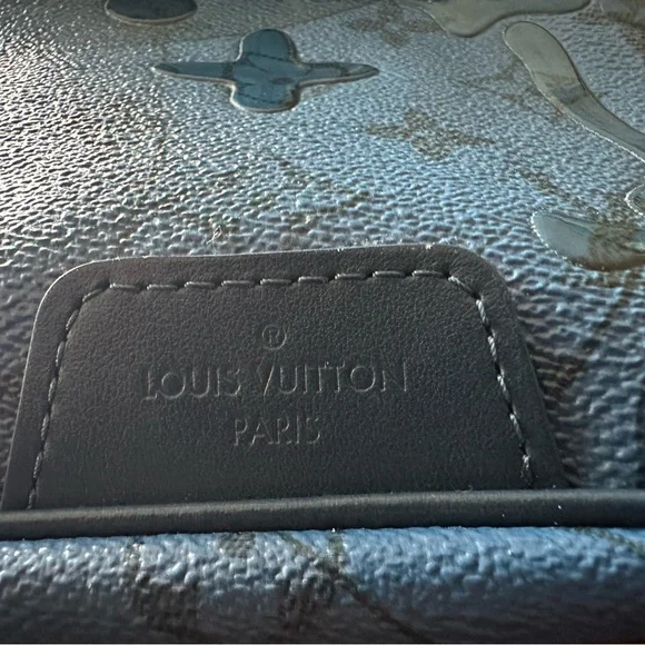 Louis Vuitton Blue Monogram Embossed Leather Shoulder Bag - Picture 8 of 16